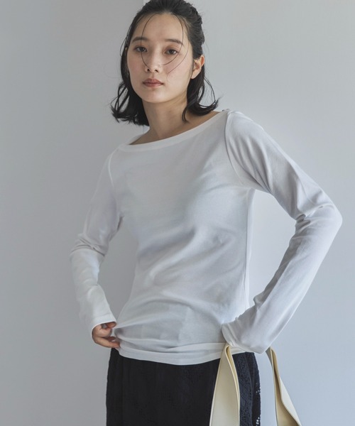 「feepur」 長袖カットソー MEDIUM オフホワイト レディース_画像6
