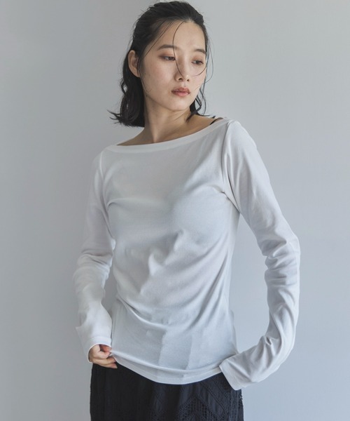 「feepur」 長袖カットソー MEDIUM オフホワイト レディース_画像7
