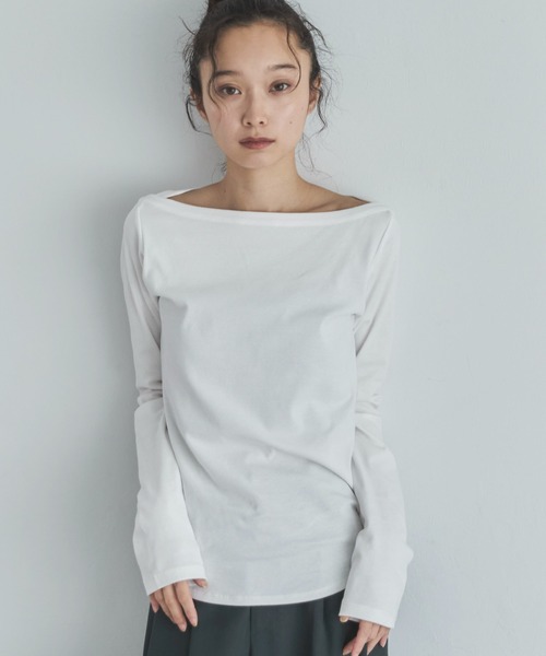 「feepur」 長袖カットソー MEDIUM オフホワイト レディース_画像9