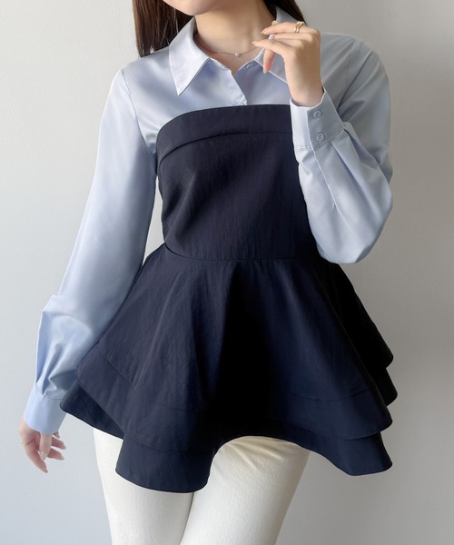「mipiarl」 長袖チュニック LARGE ブラック レディース_画像7