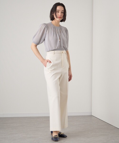 「ANAYI」 半袖ニット 38 トップグレー レディース_画像5