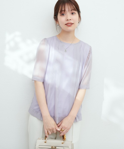「natural couture」 半袖ブラウス FREE オレンジ レディース_画像2
