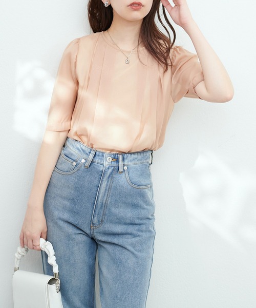 「natural couture」 半袖ブラウス FREE オレンジ レディース_画像7