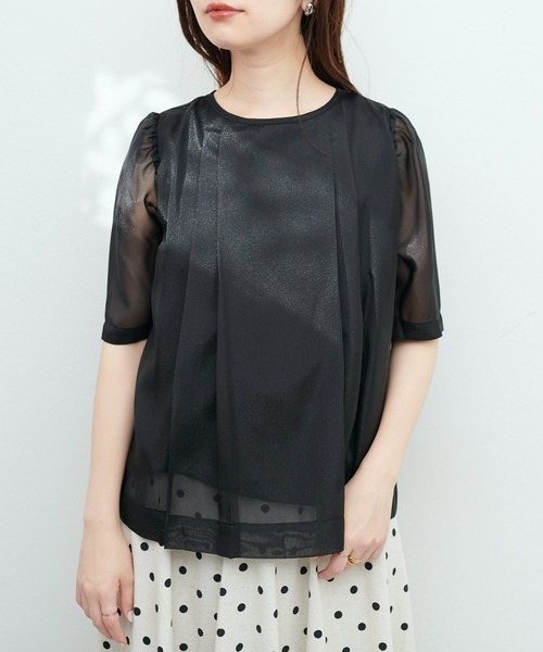 「natural couture」 半袖ブラウス FREE オレンジ レディース_画像8
