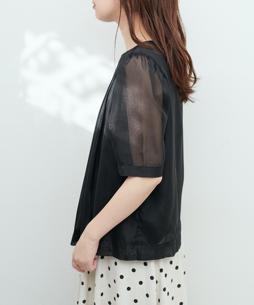 「natural couture」 半袖ブラウス FREE オレンジ レディース_画像9