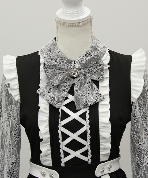 「DearMyLove」 長袖ワンピース MEDIUM ブラック レディース_画像9