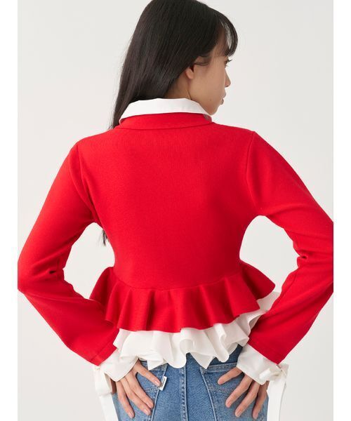 SNIDEL（スナイデル） カーディガン 「多色展開」ボリュームフリル