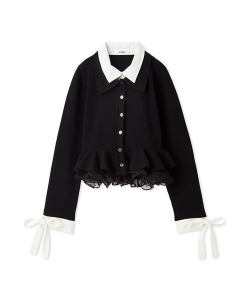 SNIDEL（スナイデル） カーディガン 「多色展開」ボリュームフリル