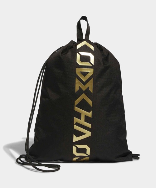 Buildgy ナップサック ブラック ゴールド adidas（アディダス） エコバッグ コードカオス ナップサック「adidas