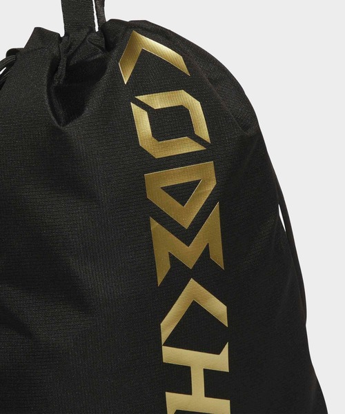 Buildgy ナップサック ブラック ゴールド adidas（アディダス） エコバッグ コードカオス ナップサック「adidas
