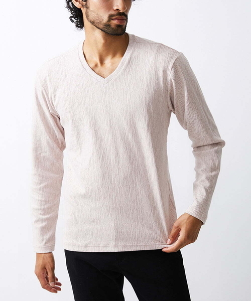 「MK MICHEL KLEIN HOMME 」 長袖Tシャツ 46 チャコールグレー メンズ_画像4