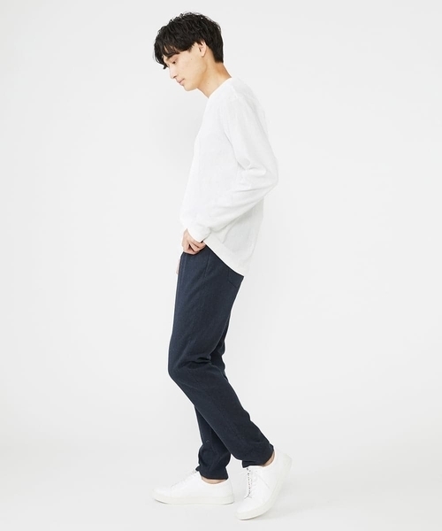 「MK MICHEL KLEIN HOMME 」 長袖Tシャツ 46 チャコールグレー メンズ_画像7