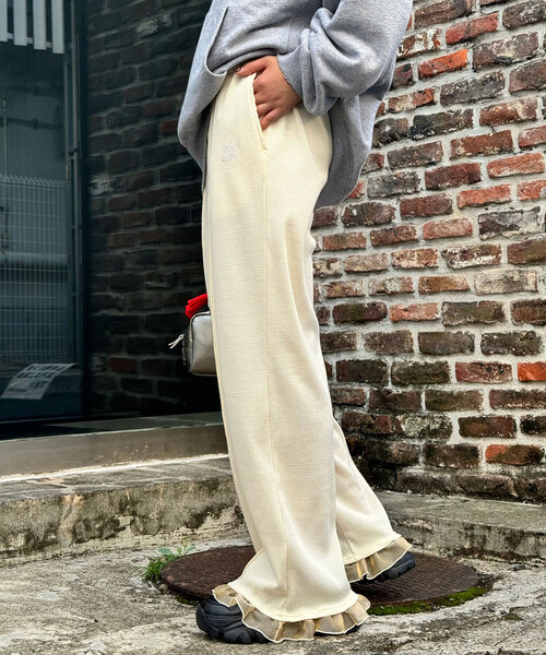 「CIAOPANIC」 イージーパンツ MEDIUM グレー レディース_画像4