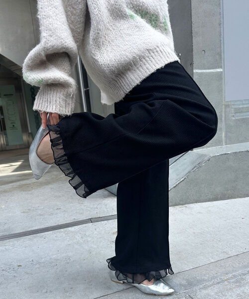「CIAOPANIC」 イージーパンツ MEDIUM グレー レディース_画像9