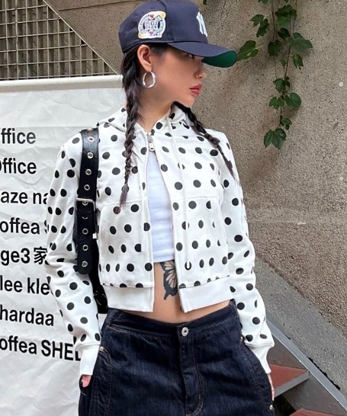 「SHEENA」 ジップアップパーカー M ホワイト レディース_画像9