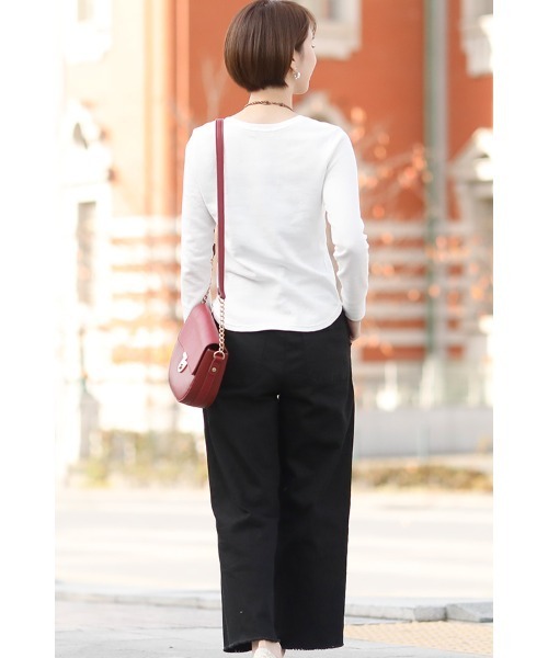 IENA カットオフワイドチノパンツ ElegChic チノパン カットオフストレッチワイドパンツ