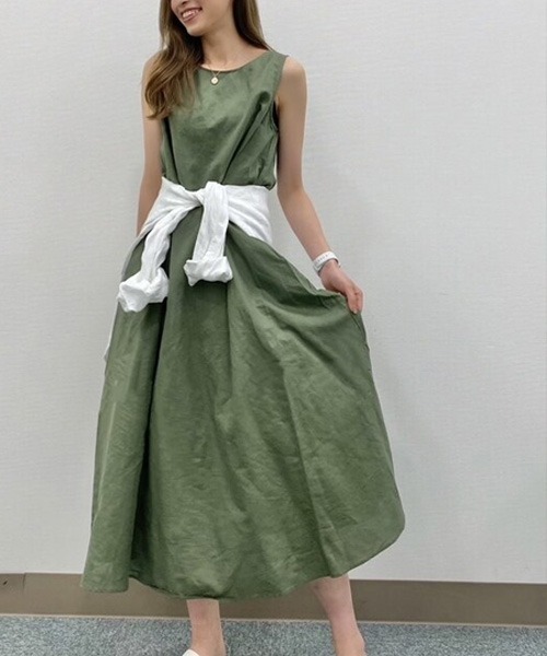 ワンピース リネンブレンド クルーネック スリーブレスワンピース Zozotown Paypayモール店 通販 Paypayモール