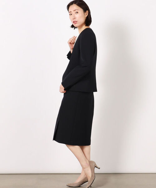 NOLLEY'S Sophi ジャケット ノーカラージャケット ダブルクロスノー