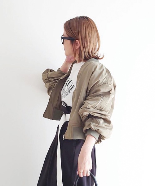 LE PEAU DE GEM short MA-1 blouson