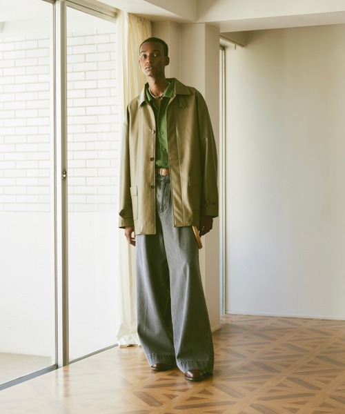 soerte ワイドパンツ ジーンズ Wide Straight / Flare Fade Denim