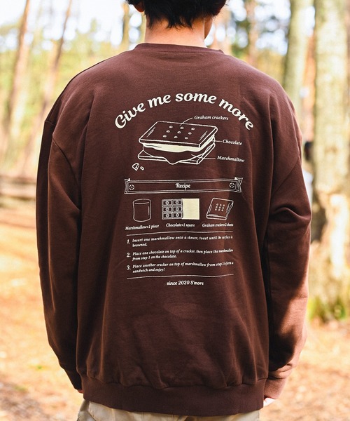 トレーナー スウェット COTTON CREW NECK BIG SWEAT - S'more recipe レディース メンズ | S'more | 01
