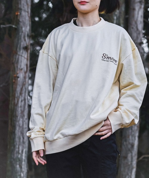 トレーナー スウェット COTTON CREW NECK BIG SWEAT - S'more recipe レディース メンズ | S'more | 04