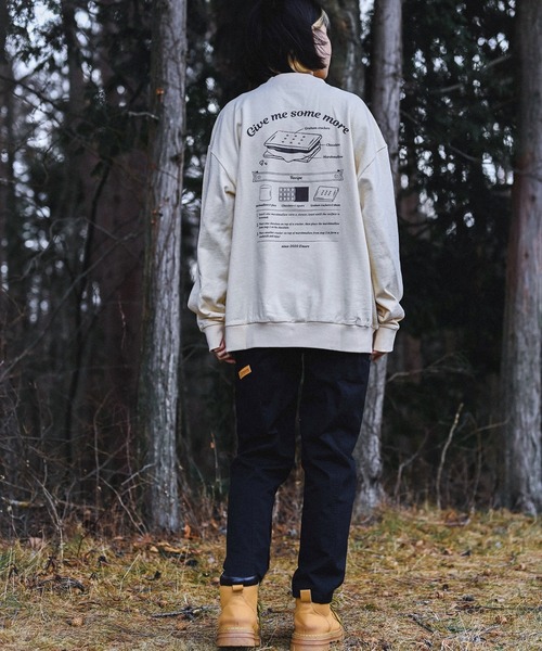 トレーナー スウェット COTTON CREW NECK BIG SWEAT - S'more recipe レディース メンズ | S'more | 07