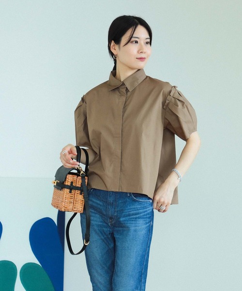 ブラウス シャツ 「別注」「NEEDBY heritage」ショートスリーブ シャツ レディース 別注】＜NEEDBY heritage＞ショートスリーブ シャツ