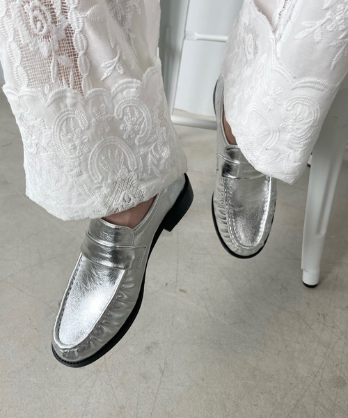 【完売必至】ジルサンダー■メタリック ローファー メタリック Jil Sander(ジルサンダー) ローファー・オックスフォード