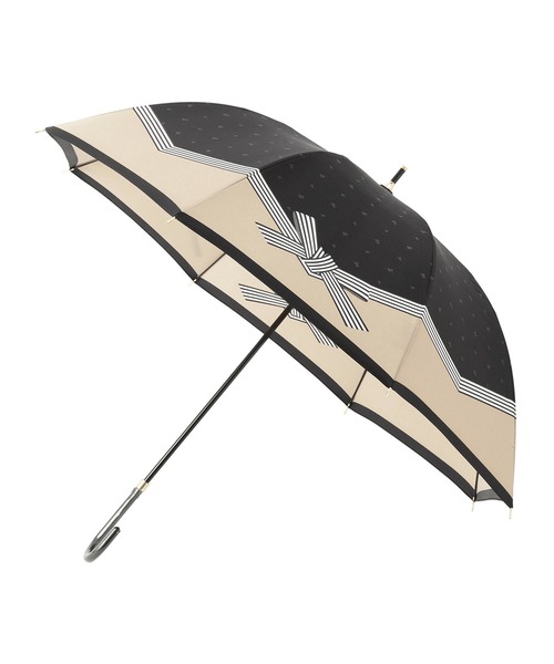 LANVIN en Bleu 新品未使用 リボン 傘 LANVIN en Bleu 傘 晴雨兼用日傘 サテンリボン レディース