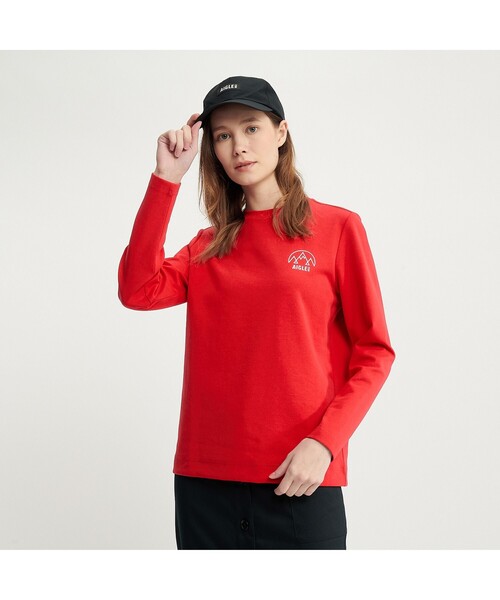 tシャツ UVカット ロングスリーブロゴTシャツ レディース