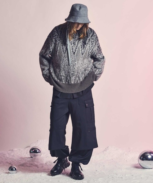 MAISON SPECIAL セーター ニット 「UNISEX」Airy Mohair Argyle