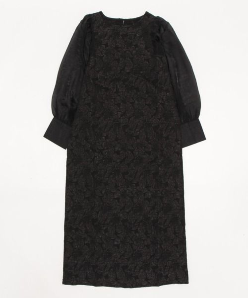 ワンピース ジャガード異素材切替ロングワンピース : ZOZOTOWN Yahoo