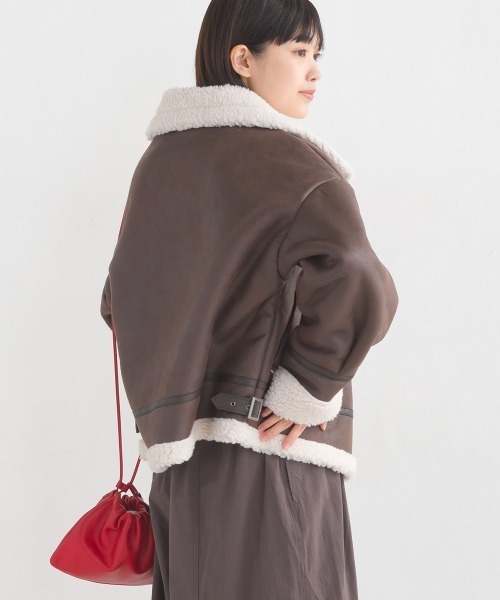 OMNES（ファッション） レザージャケット ライダース ボア