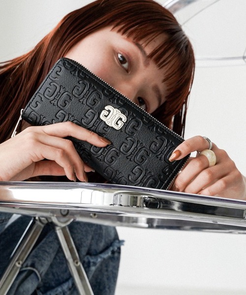 【美品】ジェイダ ＊GYDA＊長財布 ラウンドファスナー エンボス ブラック 楽天市場】ジェイダ GYDA 財布 長財布 キルティング メタル