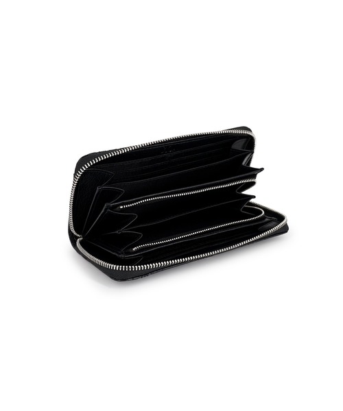 【美品】ジェイダ ＊GYDA＊長財布 ラウンドファスナー エンボス ブラック 美品】ジェイダ ＊GYDA＊長財布 ラウンドファスナー エンボス