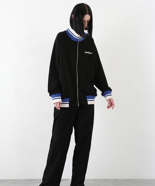 BadBlue ジャージ (バッドブルー) Logo Zipup Jersey Black