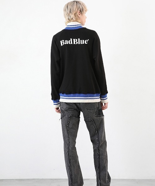 ☆23SS☆【Bad Blue】☆Patch Jerse.y☆ジャージ☆関税込☆ BadBlue ジャージ (バッドブルー) Logo Zipup Jersey Black