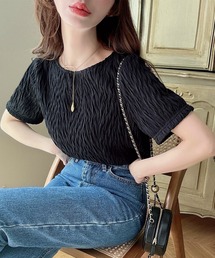 tシャツ カットジャガードモケモケトップス レディース Meiru tシャツ シアーカットジャガードトップス レディース