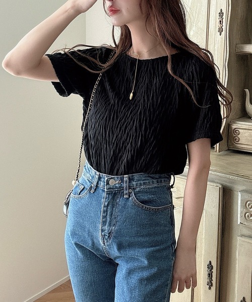 ★新品未使用★シアージャガードカットトップ Meiru tシャツ シアーカットジャガードトップス レディース : ZOZOTOWN