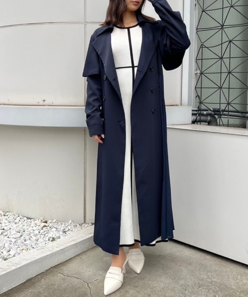 【美品】LEMAIRE ネイビー トレンチコート 1847851846.jpg?1678904337