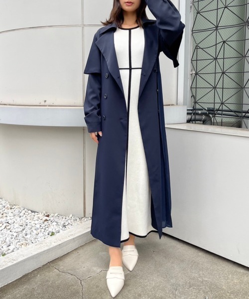 CALNAMUR（カルナムール） トレンチコート コート カラーリムーブ