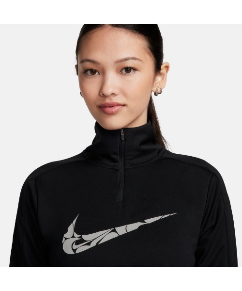 「NIKEアパレル」WSスウッシュHBRDFMIDハーフジップL/S レディース NIKE 「NIKEアパレル」WSスウッシュHBRDFMIDハーフジップL/S