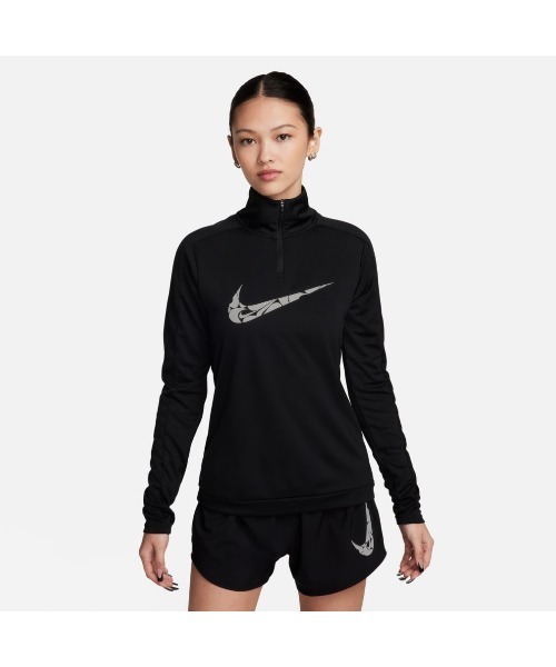 「NIKEアパレル」WSスウッシュHBRDFMIDハーフジップL/S レディース NIKE 「NIKEアパレル」WSスウッシュHBRMIDハーフジップL/Sトッ