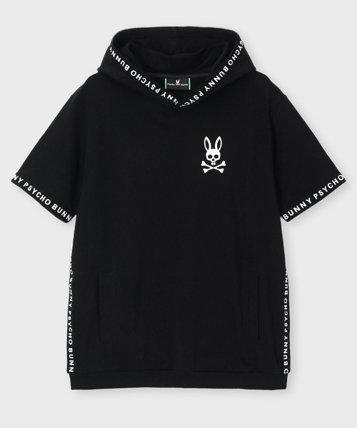 極美品 Psycho Bunny Golf ジャージ素材 半袖 パーカー GOLF]ダブルフェイスジャージ 半袖パーカ｜Psycho Bunny｜サイコ