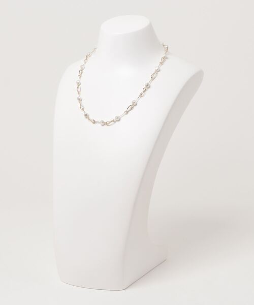 ネックレス JCQ pearl×chainパール×チェーン コンビ 「JCQ0126