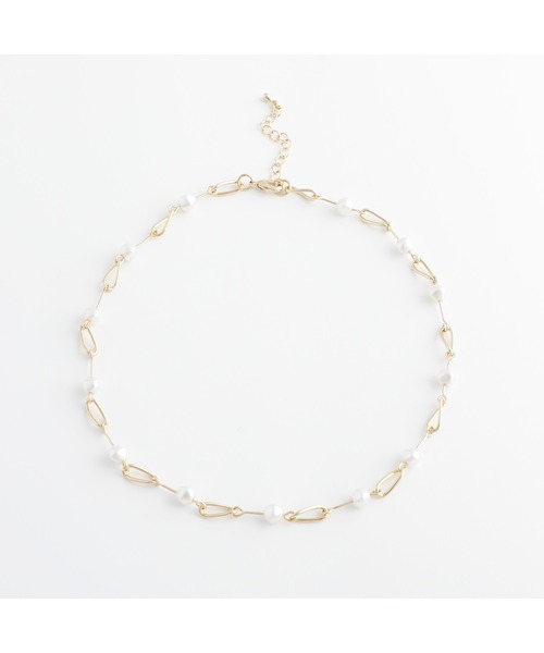 ネックレス JCQ pearl×chainパール×チェーン コンビ 「JCQ0126