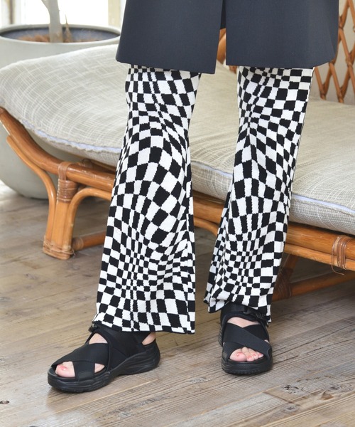 moz（モズ） サンダル 厚底ニットクロスベルトスポーツサンダル