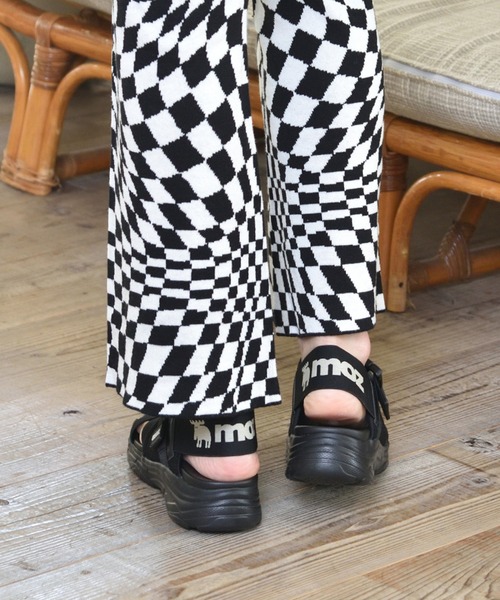 moz（モズ） サンダル 厚底ニットクロスベルトスポーツサンダル