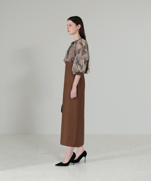 Leja ドレス 「LEJA」長袖七分袖ボレロプチハイネック